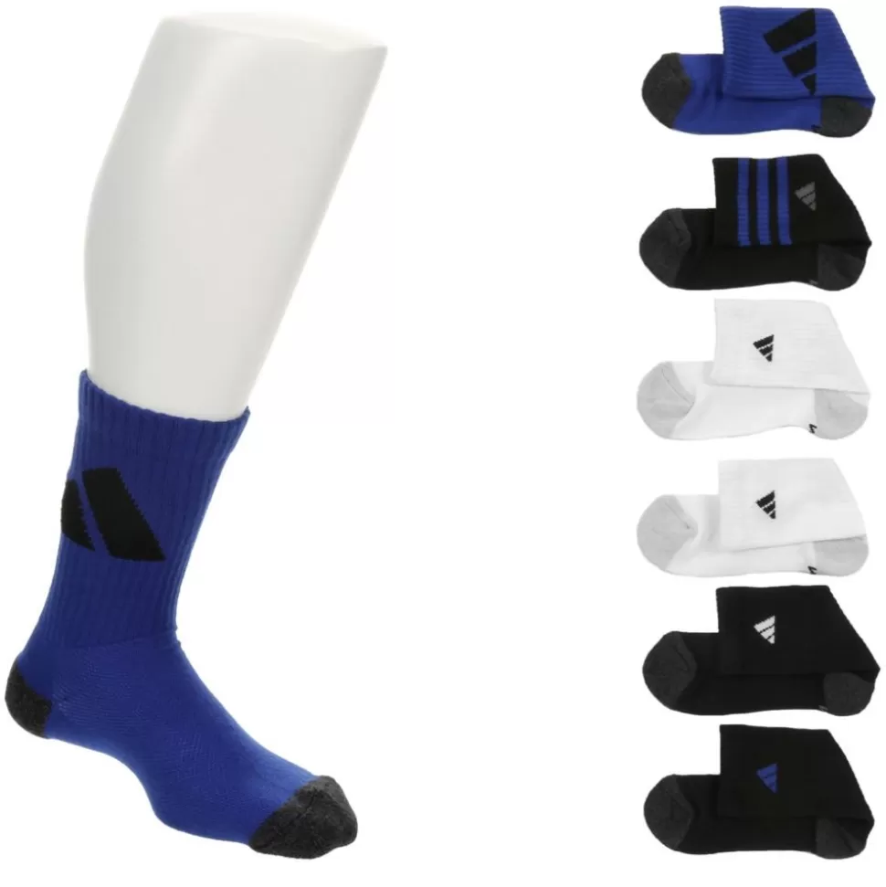 ADIDAS Accessories^ Boys Cushioned Crew Socks 6 Pairs