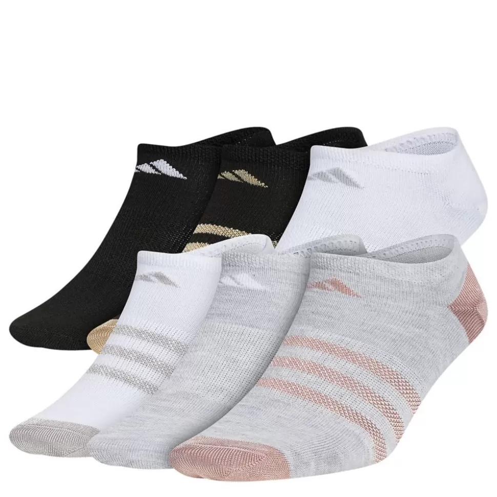 ADIDAS Accessories^ Girls Medium Superlite No Show Socks 6 Pairs