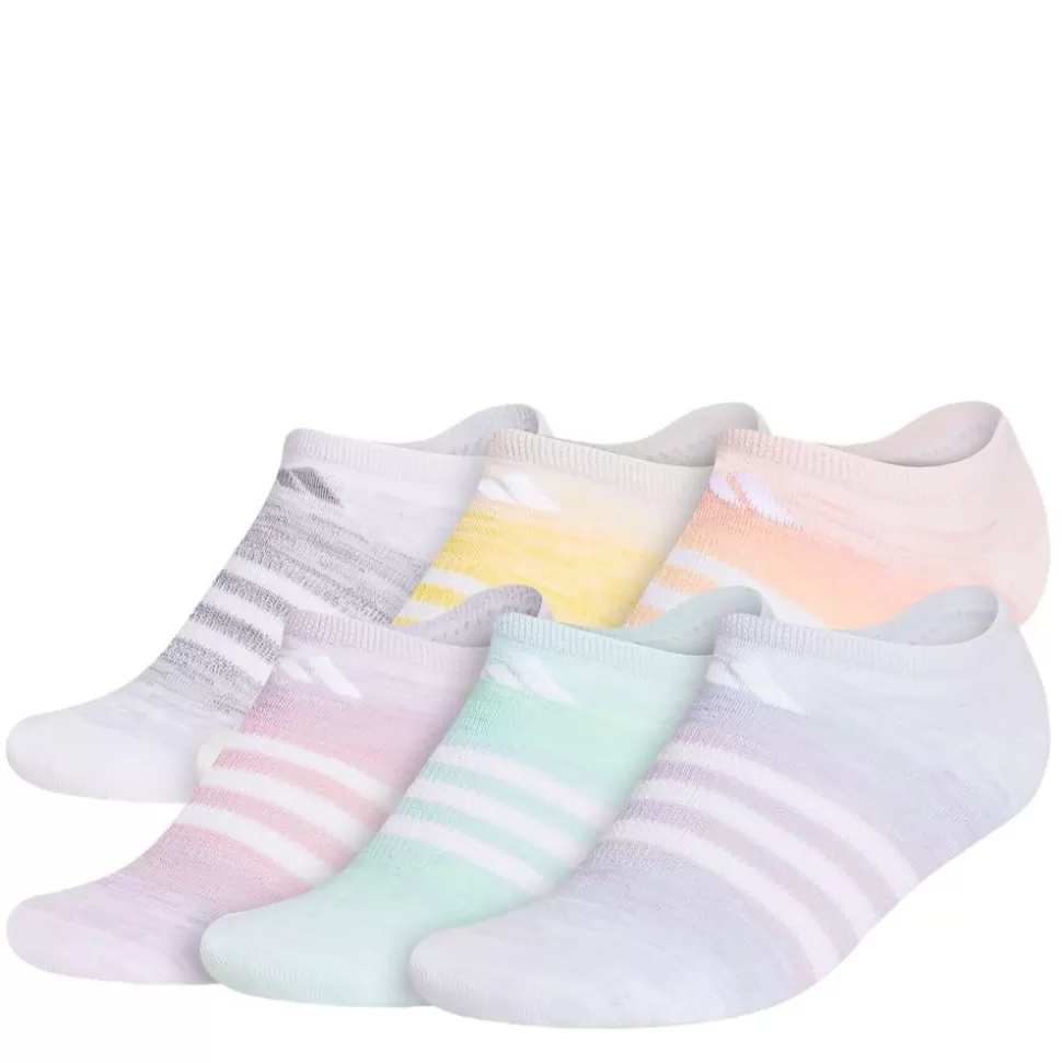 ADIDAS Accessories^ Girls Superlite Ombre No Show Socks 6 Pairs