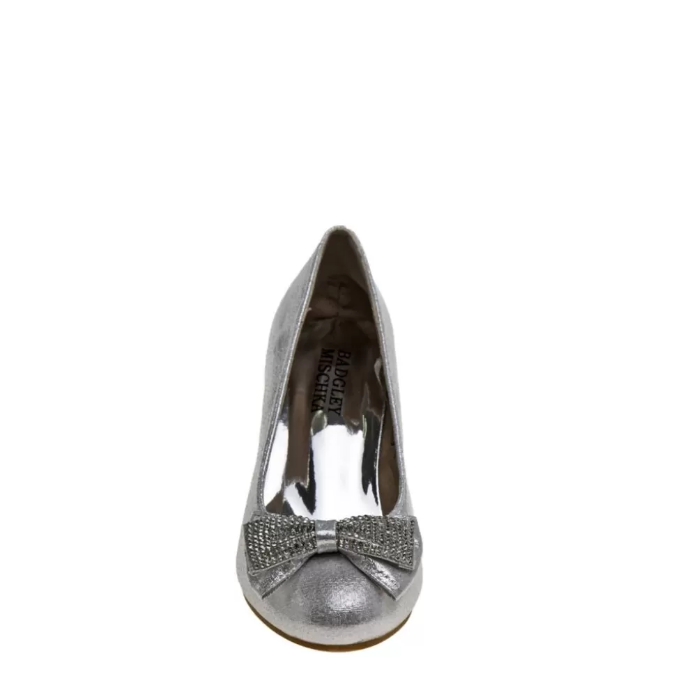 BADGLEY MISCHKA Dress Shoes^ Girls Little And Big Kid O-Bm89860Nsilv Dress Pump