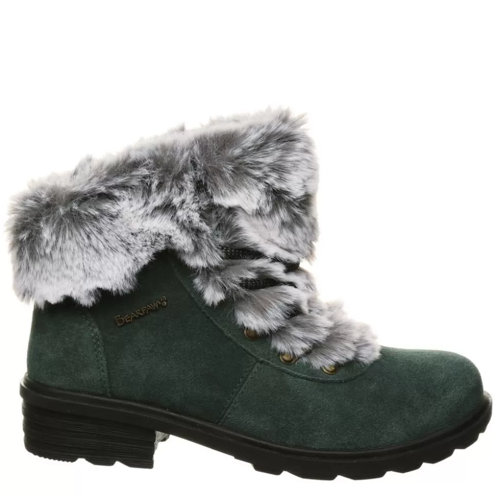 Women BEARPAW Shearling Boots^ Womens Serenity Lace Up Fur Boot