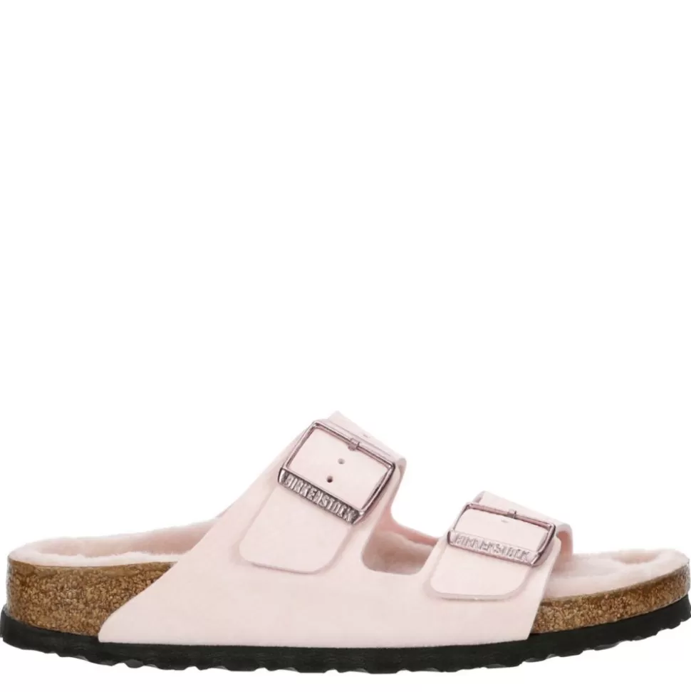 Women BIRKENSTOCK Footbed Sandals^ Womens Arizona Desert Dust Shearling Footbed Al