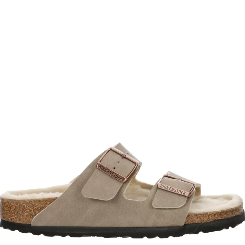 Women BIRKENSTOCK Footbed Sandals^ Womens Arizona Desert Dust Shearling Footbed Sandall