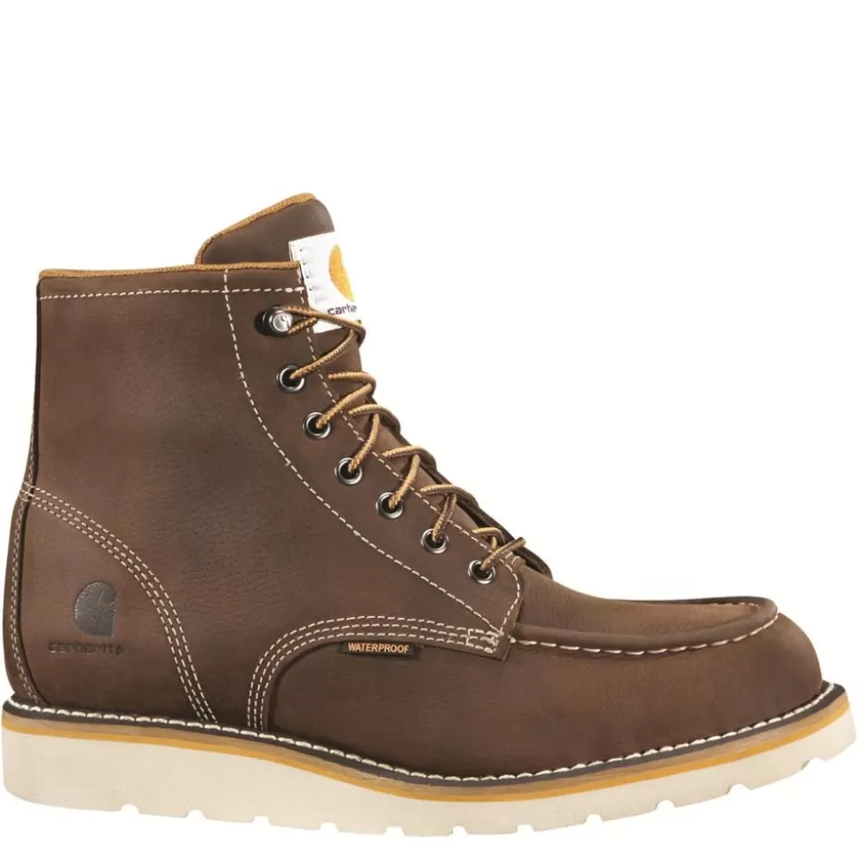 Men CARHARTT Work Boots^ Mens Waterproof 6-Inch Moc Toe Wedge Boot