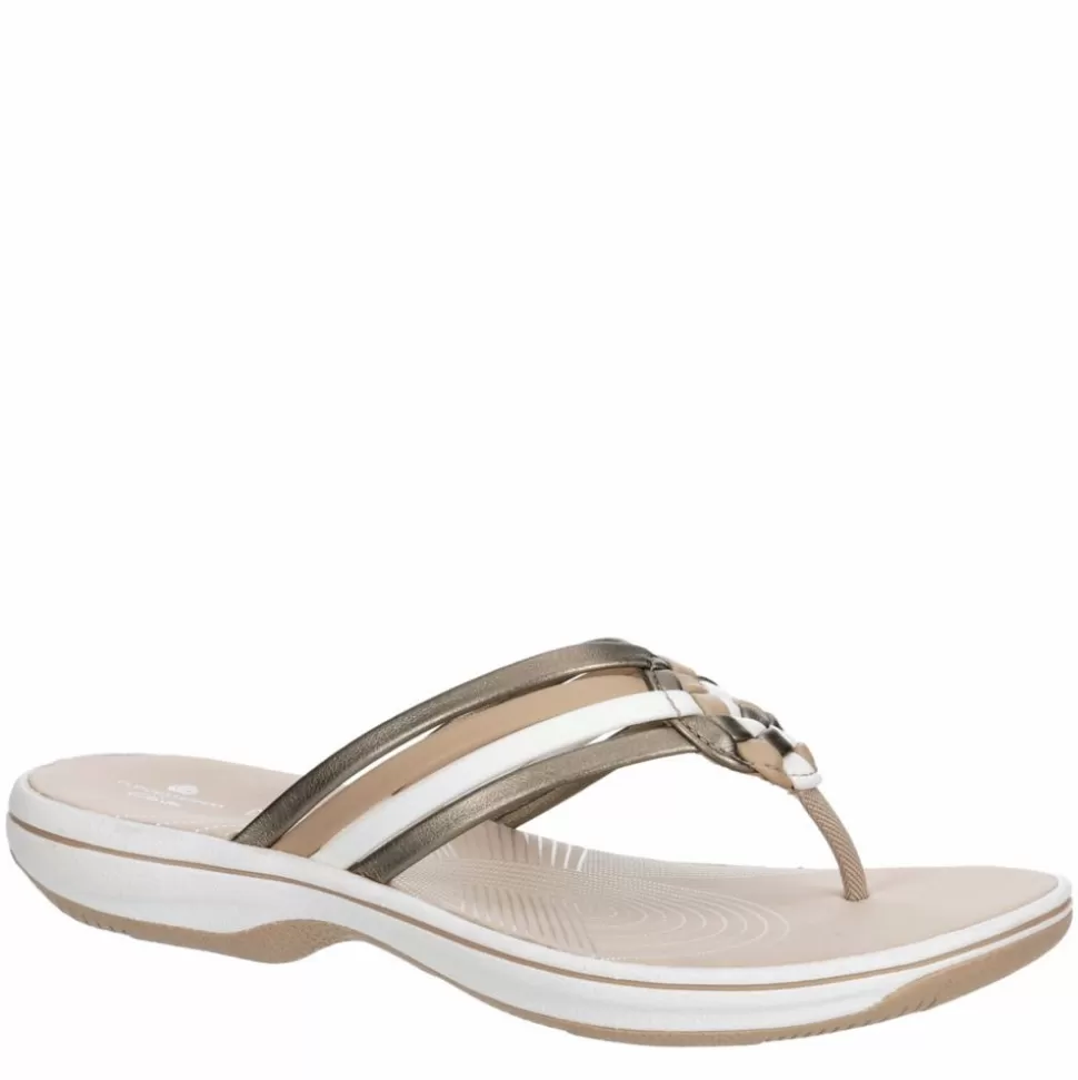 Women CLARKS Flip Flops^ Womens Breeze Coral Flip Flop Sandal