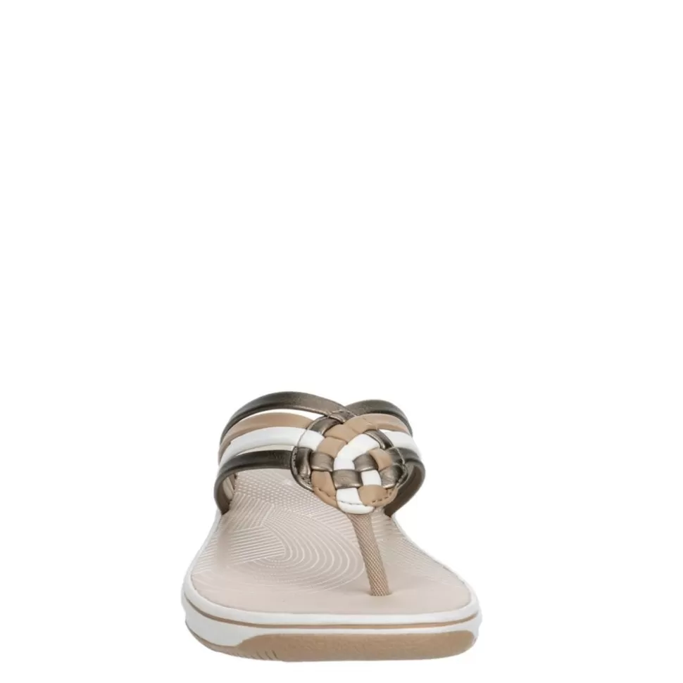 Women CLARKS Flip Flops^ Womens Breeze Coral Flip Flop Sandal