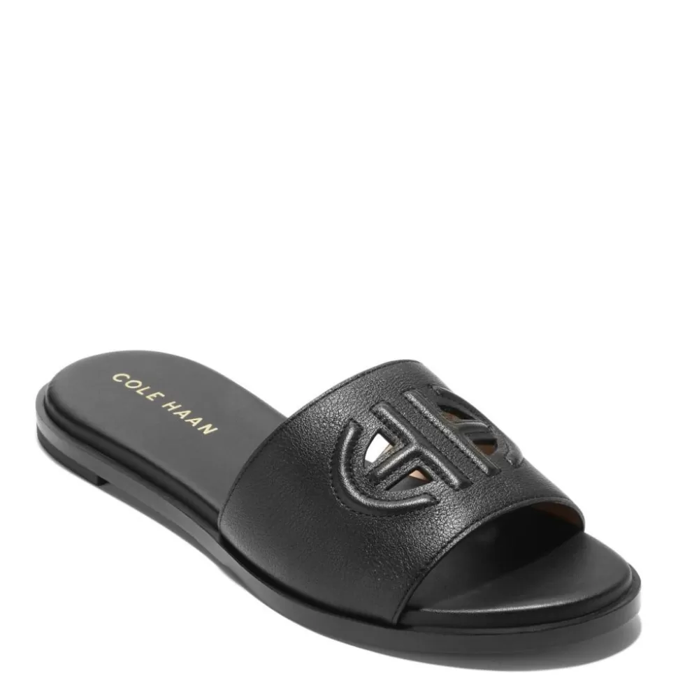 Women COLE HAAN Flat Sandals^ Womens Flynn Logog Slide Sandal