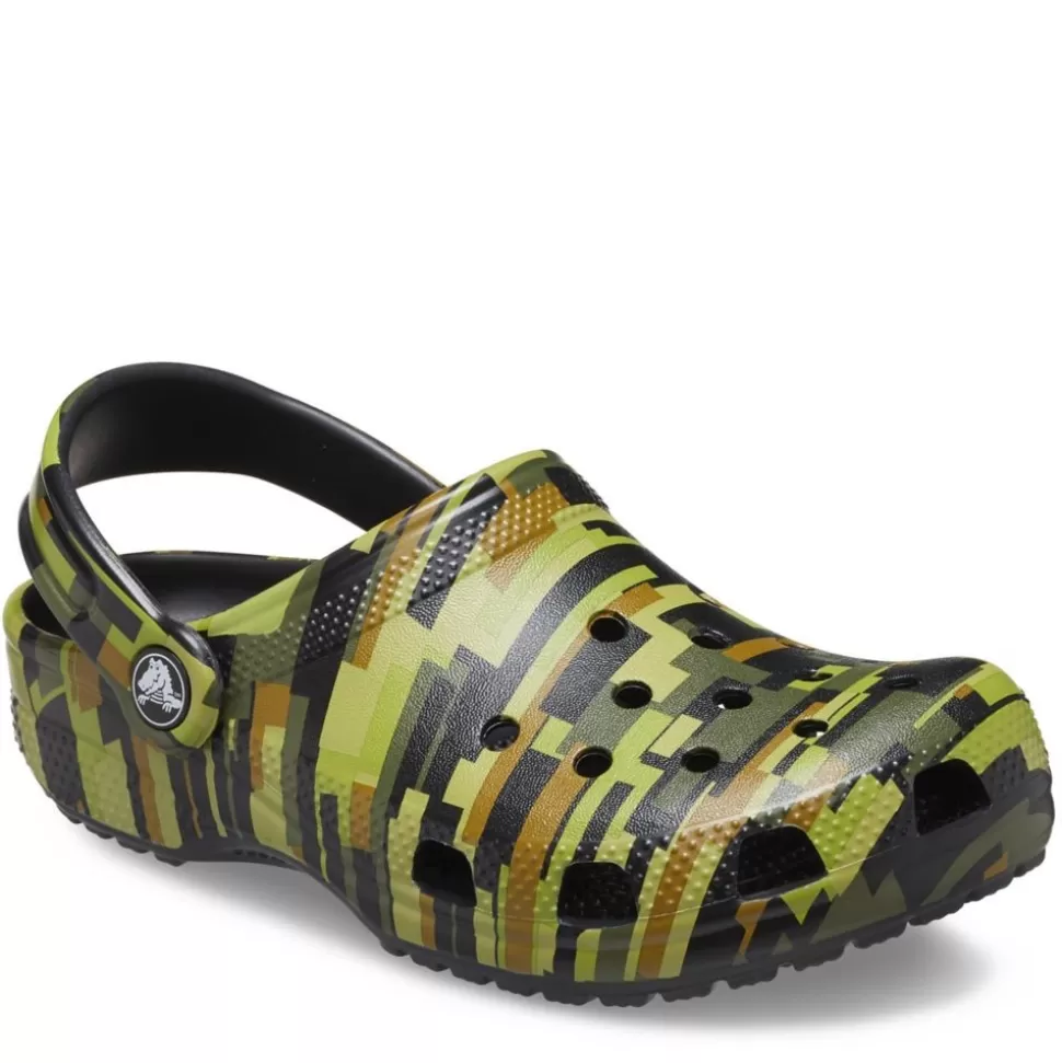 CROCS Sandals^ Boys Little-Big Kid Classic Print Clog