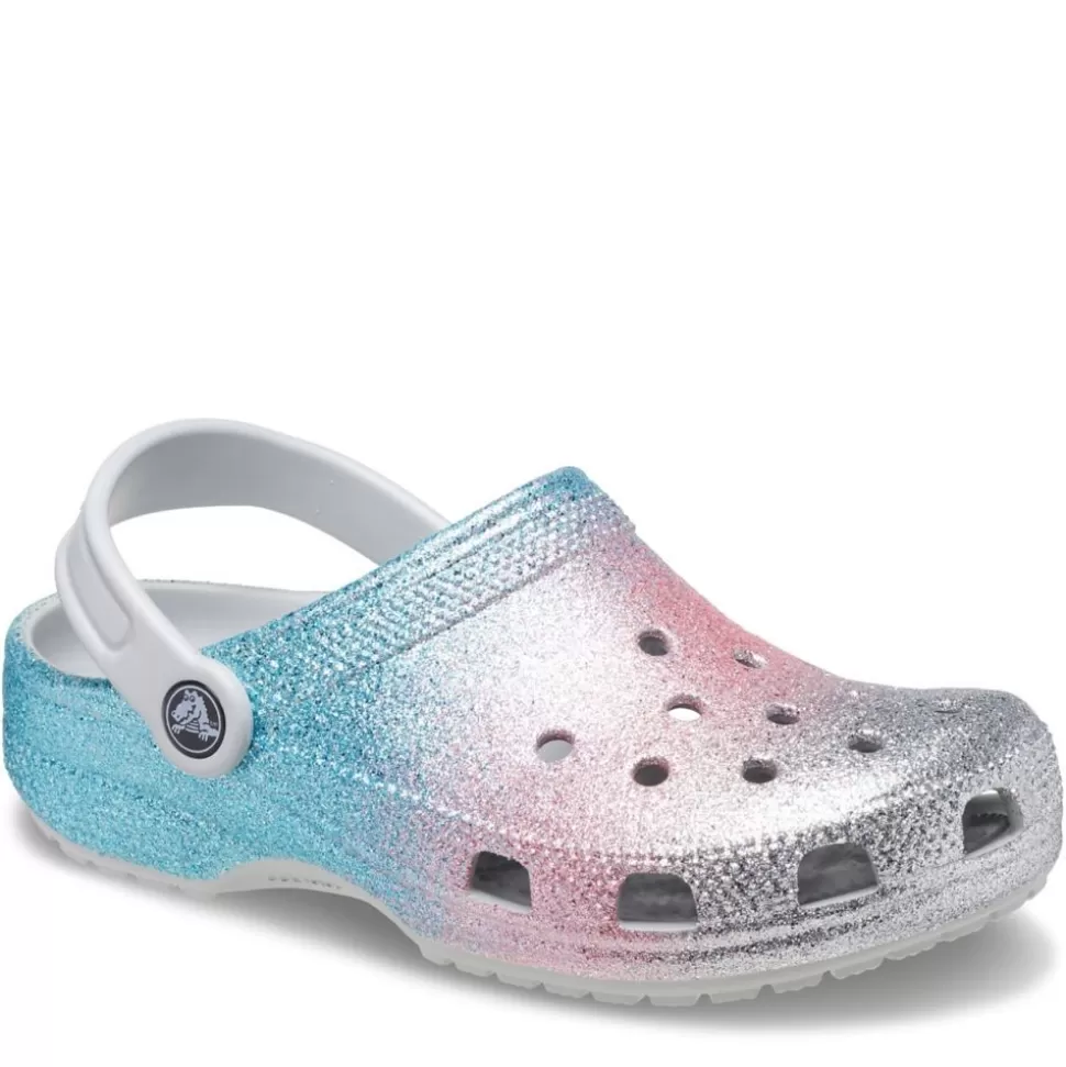 CROCS Sandals^ Girls Little-Big Kid Classic Glitter Clog