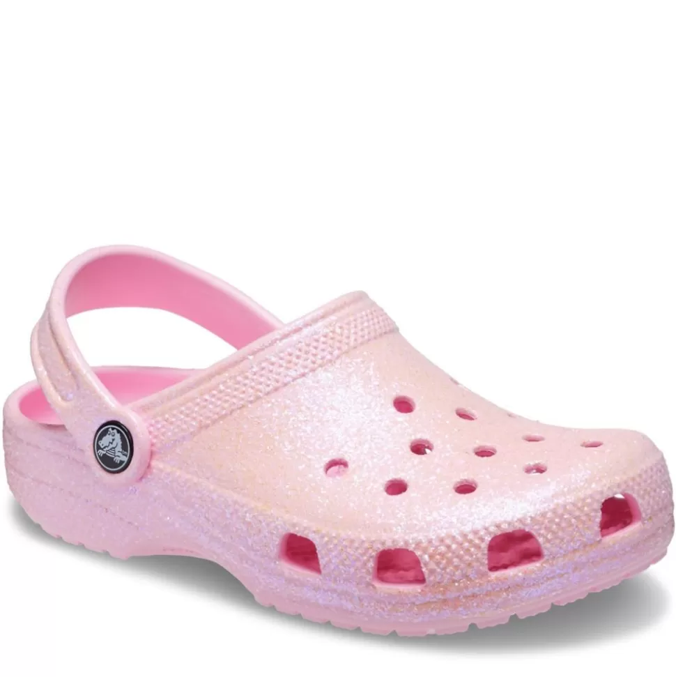 CROCS Sandals^ Girls Little-Big Kid Classic Glitter Clog