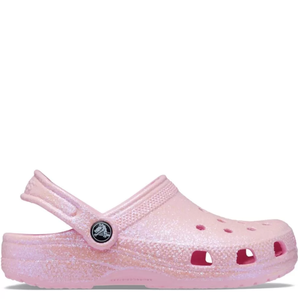 CROCS Sandals^ Girls Little-Big Kid Classic Glitter Clog