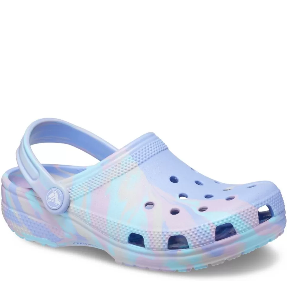 CROCS Sandals^ Girls Little-Big Kid Classic Marble Clog