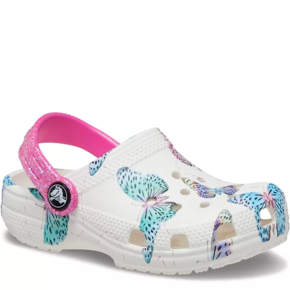 CROCS Sandals^ Girls Toddler Classic Print Clog