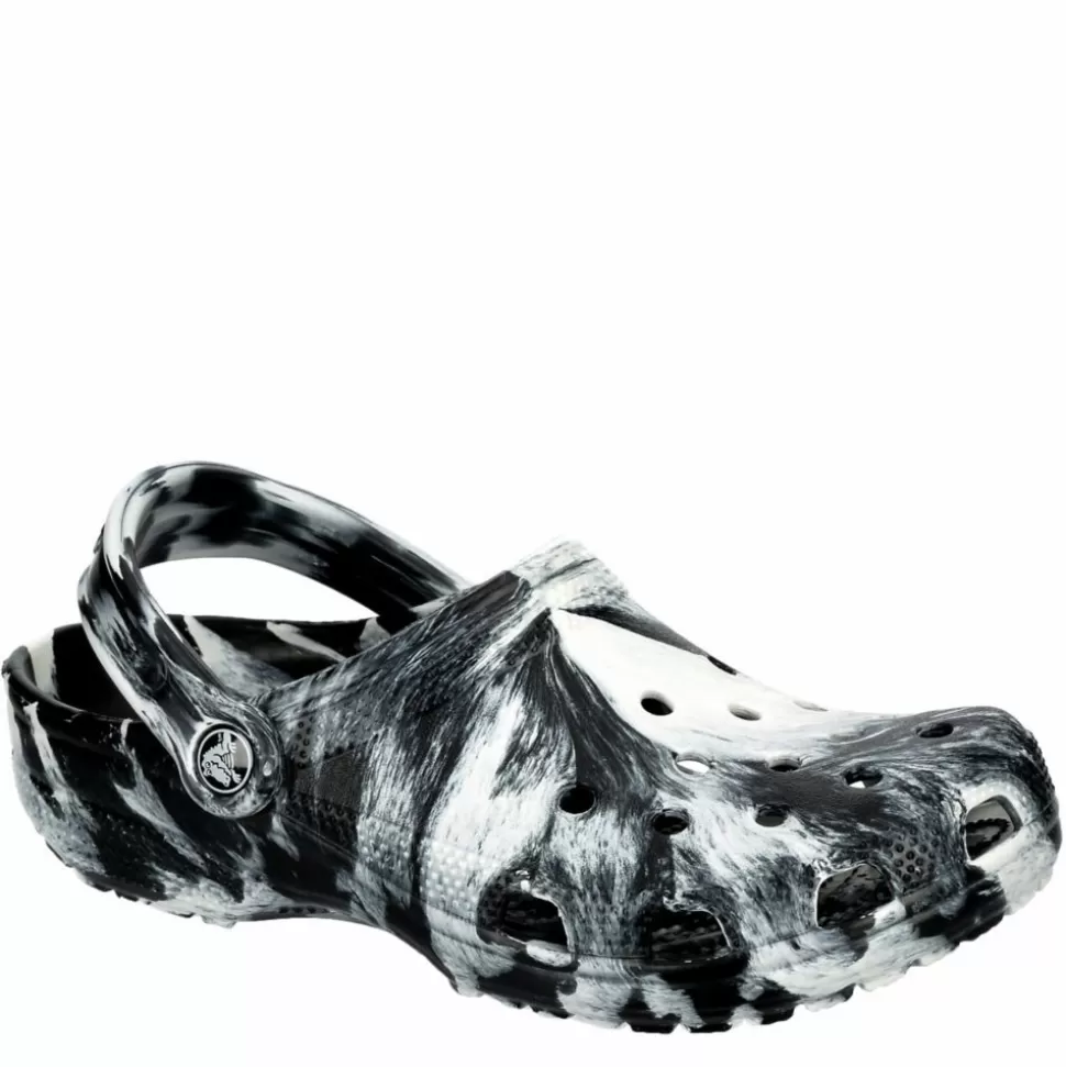 Men CROCS Slip On Shoes^ Unisex Classic Marble Clog