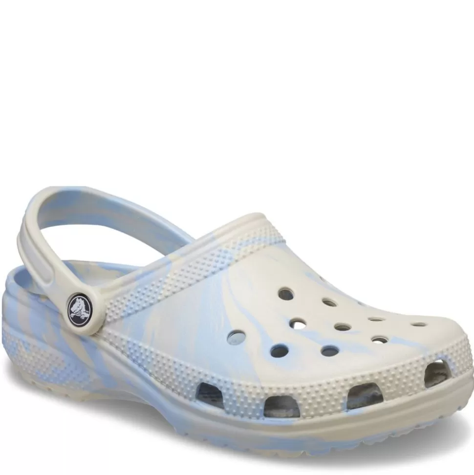 Men CROCS Slip On Shoes^ Unisex Classic Marble Clog