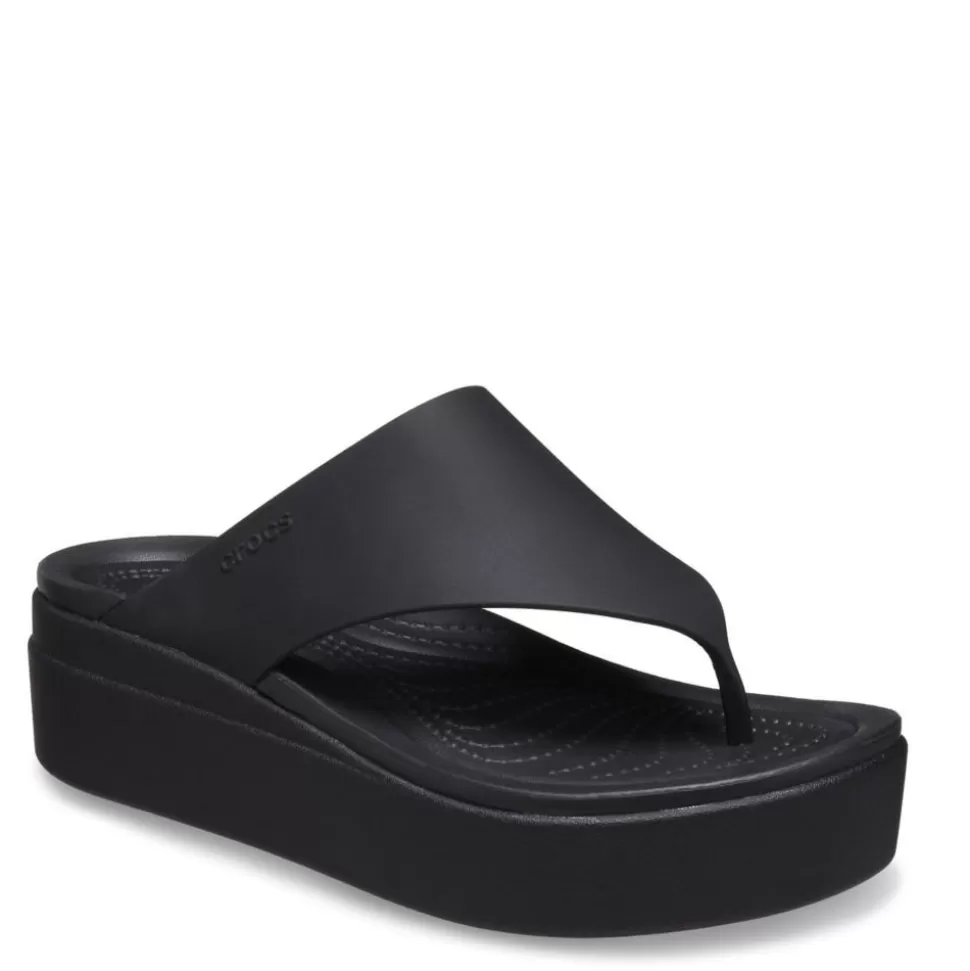 Women CROCS Platform Sandals^ Womens Brooklyn Flip Flop Sandal