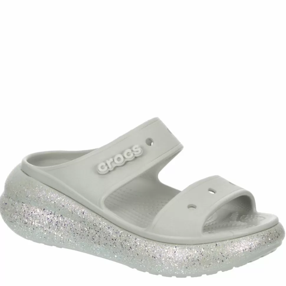 Women CROCS Platform Sandals^ Womens Classic Crush Glitter Sandal