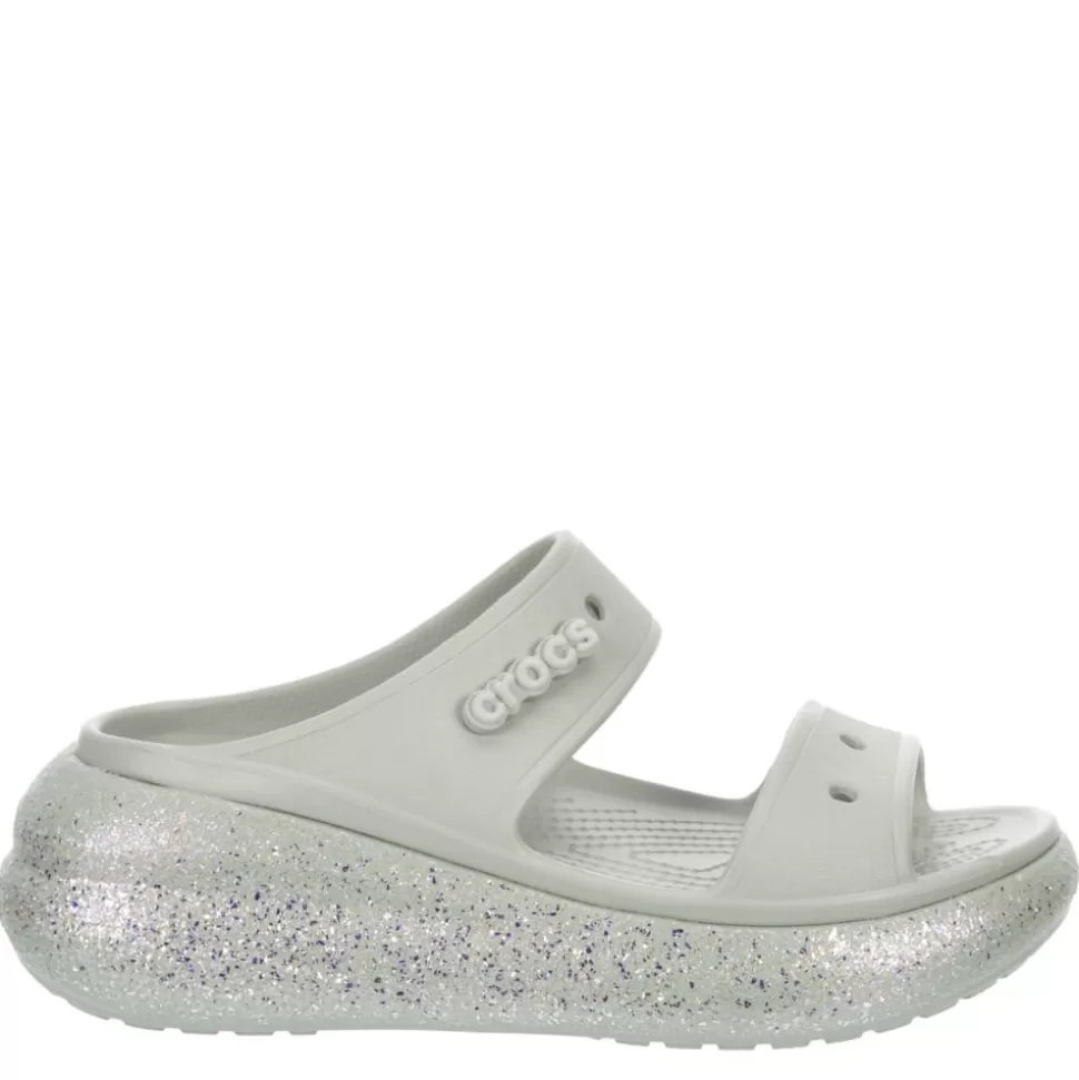 Women CROCS Platform Sandals^ Womens Classic Crush Glitter Sandal