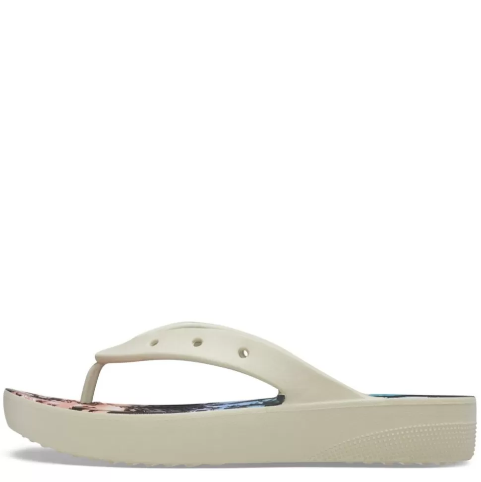 Women CROCS Platform Sandals^ Womens Classic Platform Resort Retro Flip Flop Sandal
