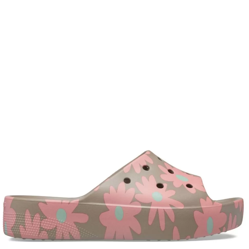Women CROCS Platform Sandals^ Womens Classic Platform Retro Resort Slide Sandal