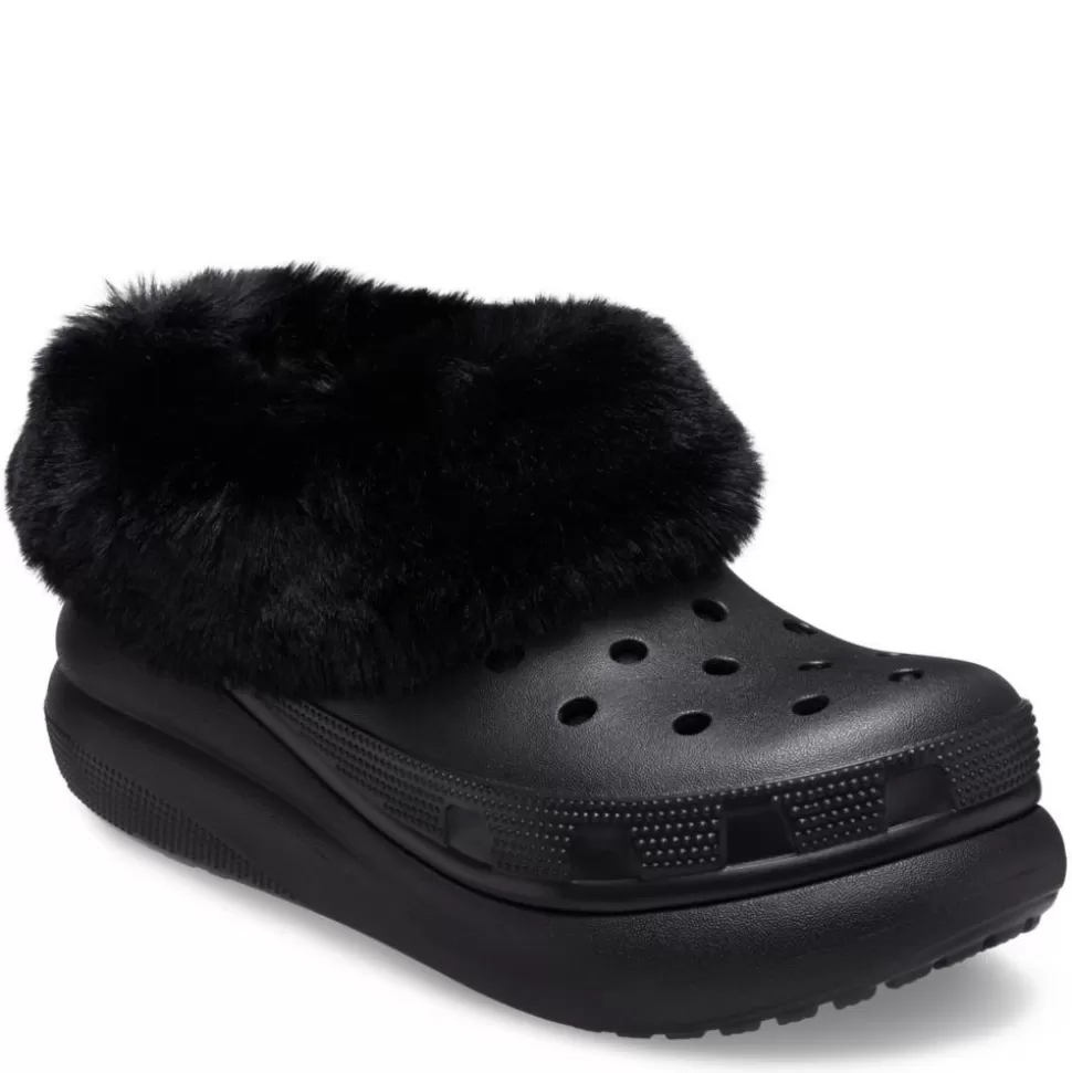 Women CROCS Slippers^ Womens Furever Crush Lined Clog