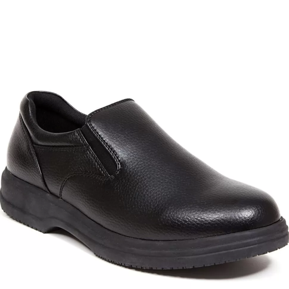 Men DEER STAGS Work Shoes^ Mens Manager Slip Resistant Work Shoe