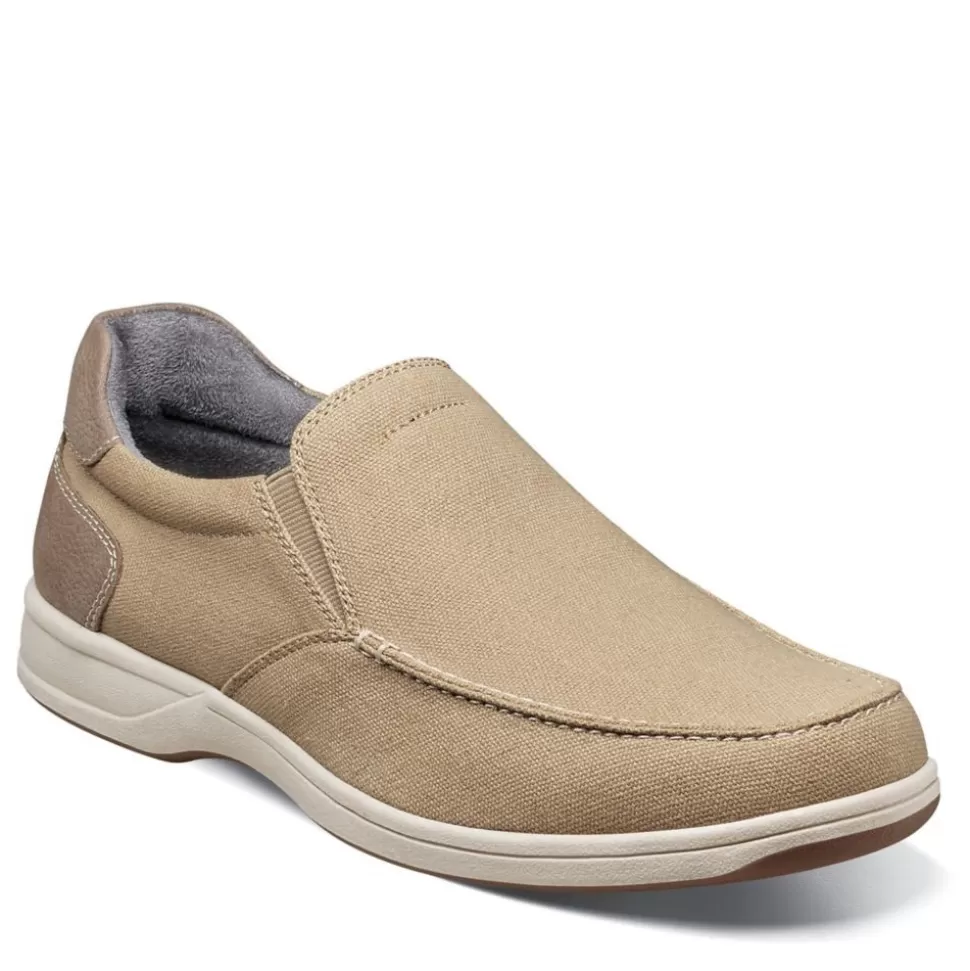 Men FLORSHEIM Canvas^ Mens Lakeside Canvas Moc Toe Slip On