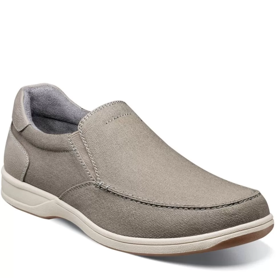 Men FLORSHEIM Canvas^ Mens Lakeside Canvas Moc Toe Slip On