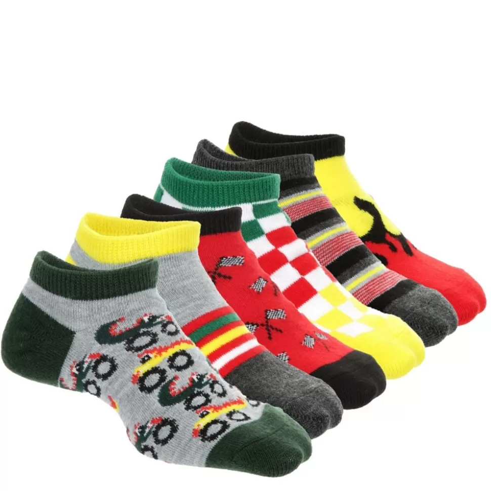 GAME SPORT Accessories^ Boys Monster Truck No Show Socks 6 Pairs