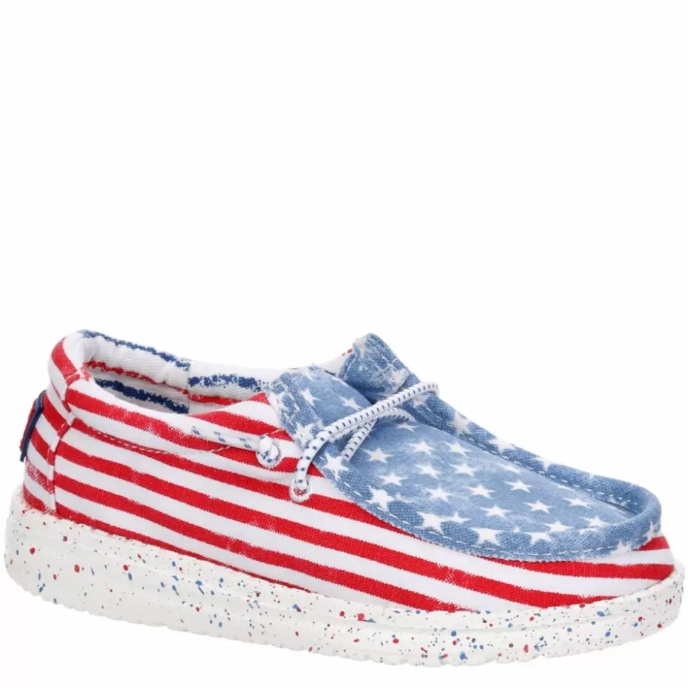 HEYDUDE Casual Shoes^ Boys Infant Wally Toddler Patriotic Slip On Sneaker