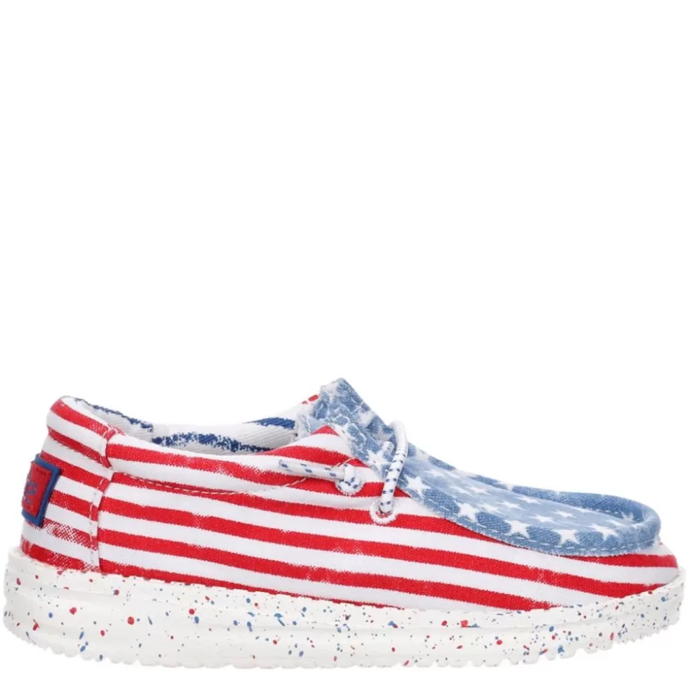 HEYDUDE Casual Shoes^ Boys Infant Wally Toddler Patriotic Slip On Sneaker