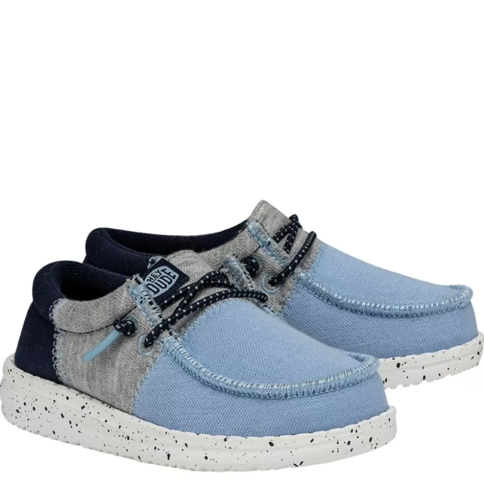 HEYDUDE Casual Shoes^ Boys Wally Toddler Tri Varsity Slip On Sneaker