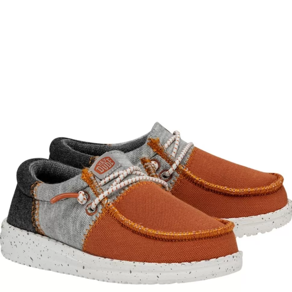 HEYDUDE Casual Shoes^ Boys Wally Toddler Tri Varsity Slip On Sneaker