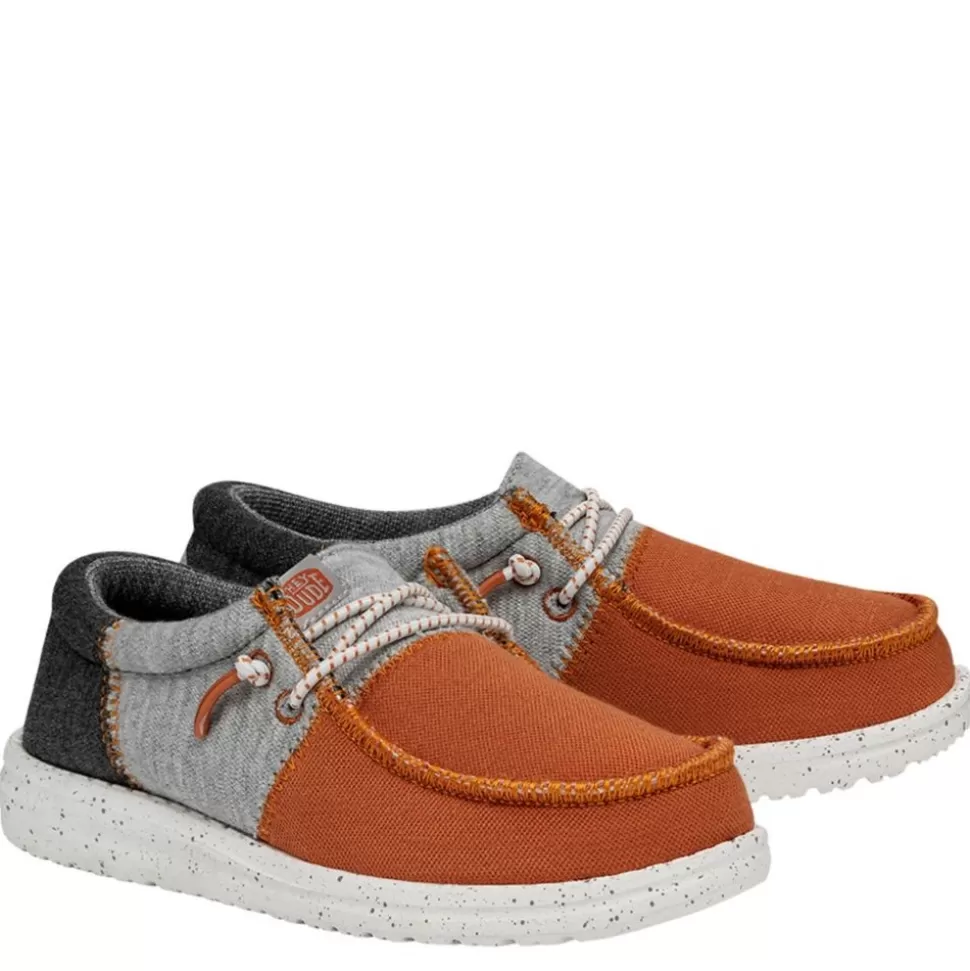 HEYDUDE Casual Shoes^ Boys Wally Youth Tri Varsity Slip On Sneaker