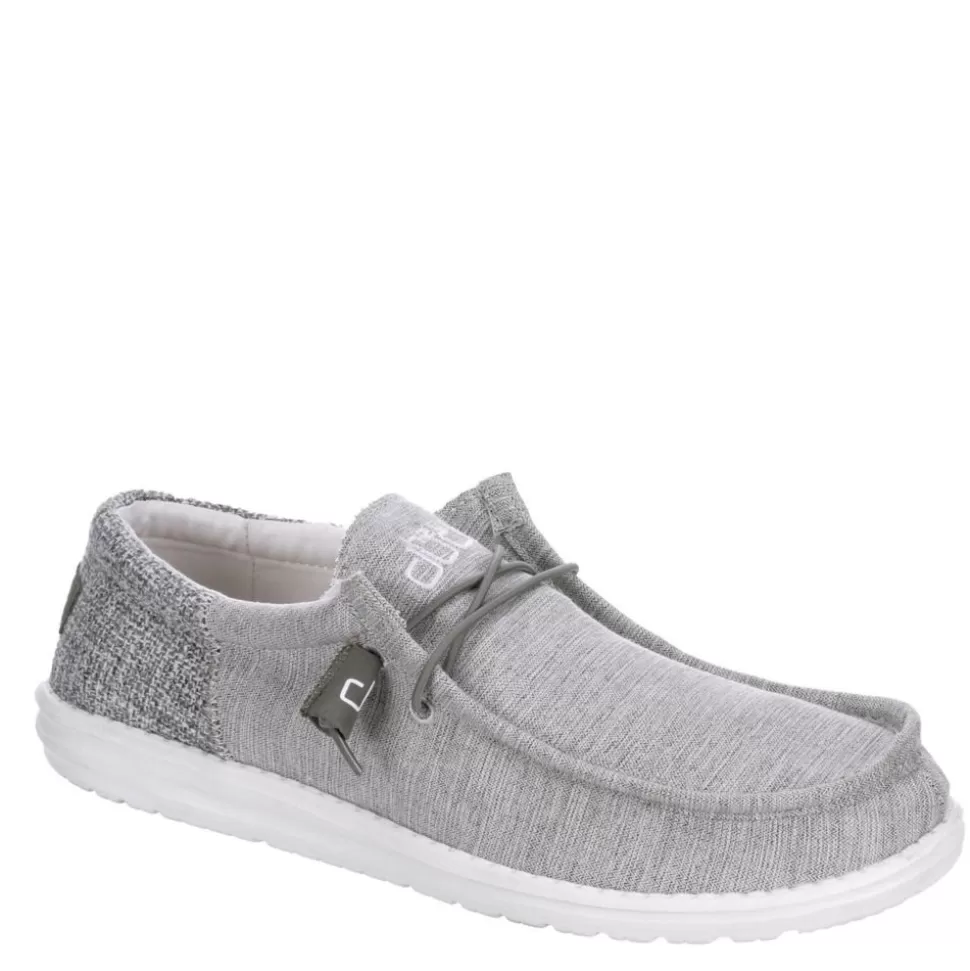 Men HEYDUDE Canvas^ Mens Wally Slip On Sneaker