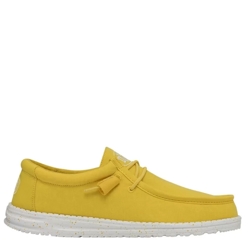 Men HEYDUDE Canvas^ Mens Wally Slip On Sneaker