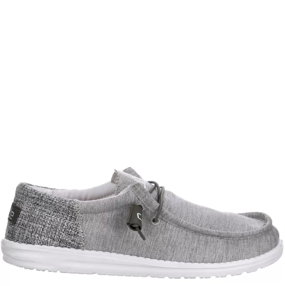 Men HEYDUDE Canvas^ Mens Wally Slip On Sneaker