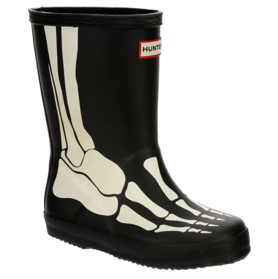 HUNTER Boots^ Boys Infant First Classic Skeleton Print Rain Boot