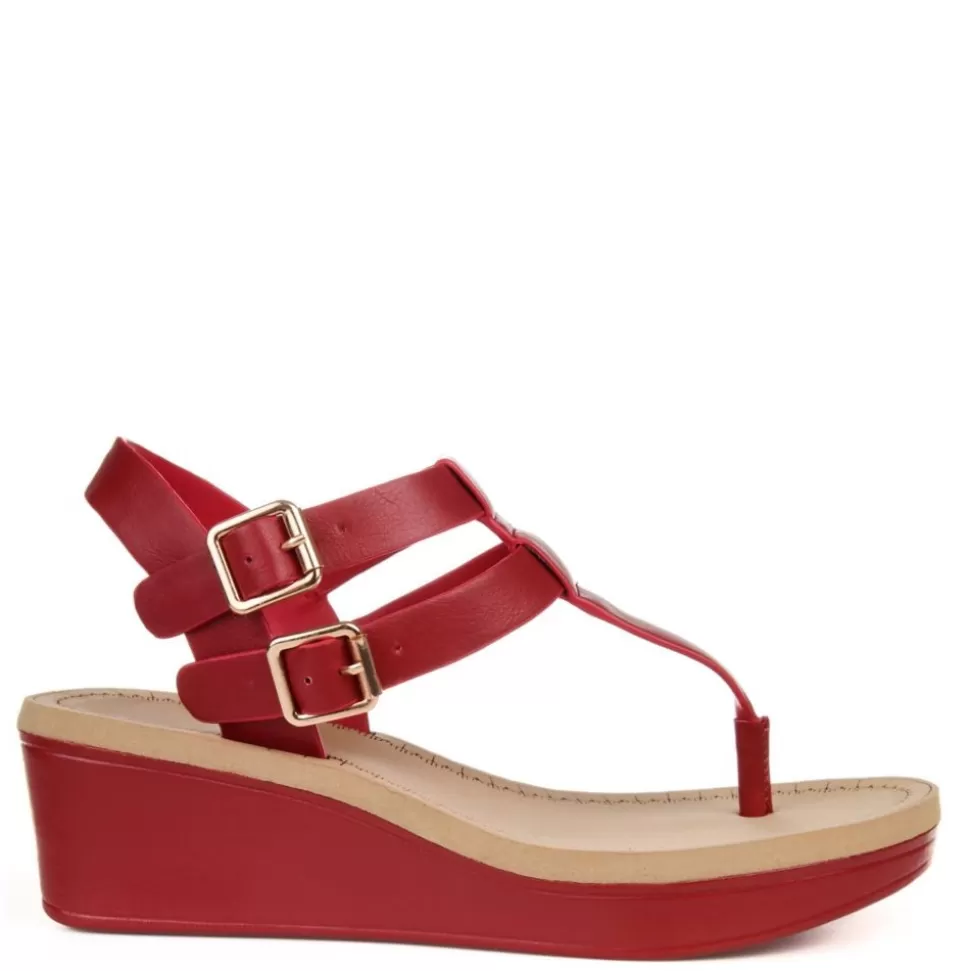 Women Journee Collection Dress Sandals^ Womens Bianca Wedge Sandal