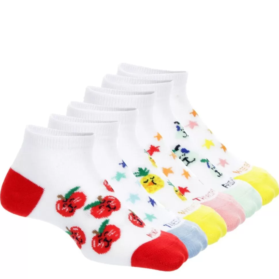 LADEDA Accessories^ Girls Animal Fruit Days Of The Week No Show Socks 6 Pair