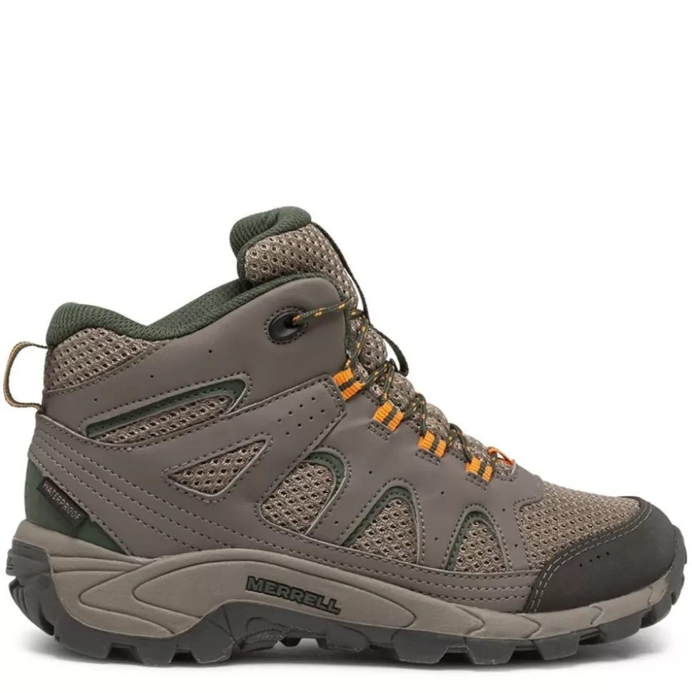 MERRELL Boots^ Boys Little-Big Kid Oakcreek Mid Hiking Shoe