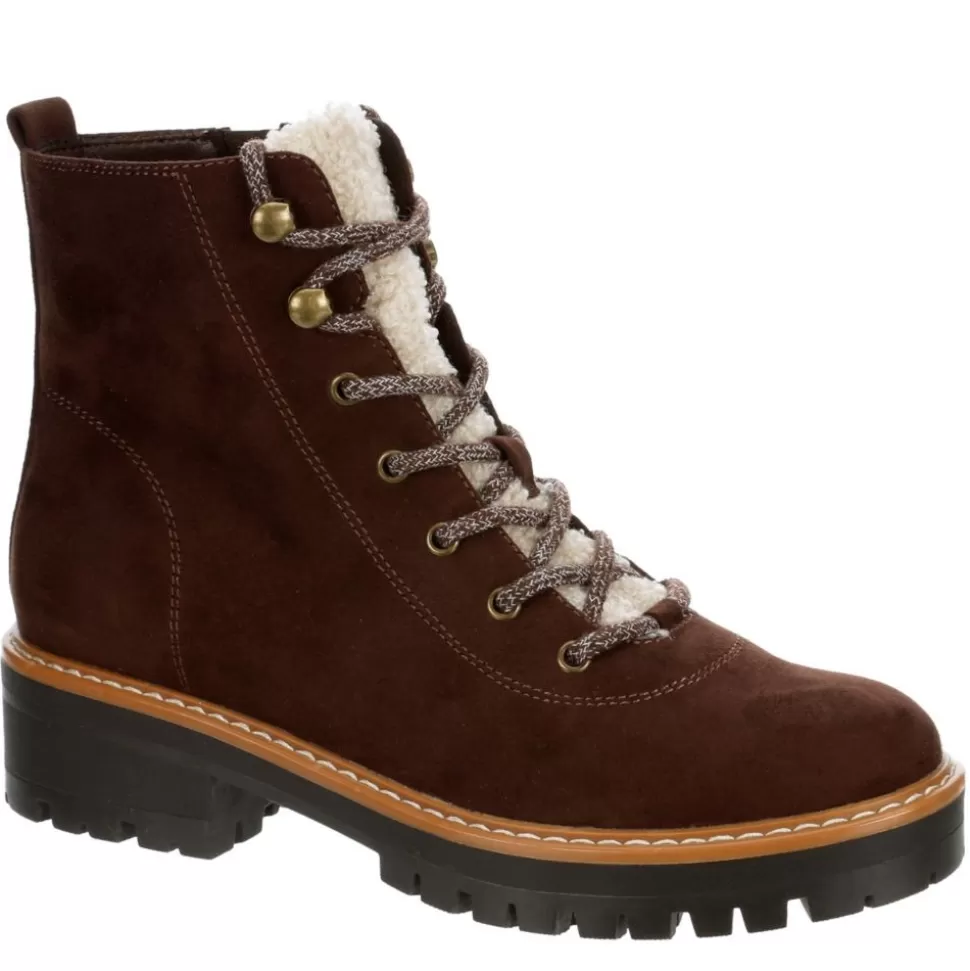 Women MICHAEL BY MICHAEL SHANNON Shearling Boots^ Womens Keegan Lace-Up Boot