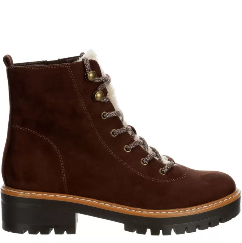 Women MICHAEL BY MICHAEL SHANNON Shearling Boots^ Womens Keegan Lace-Up Boot