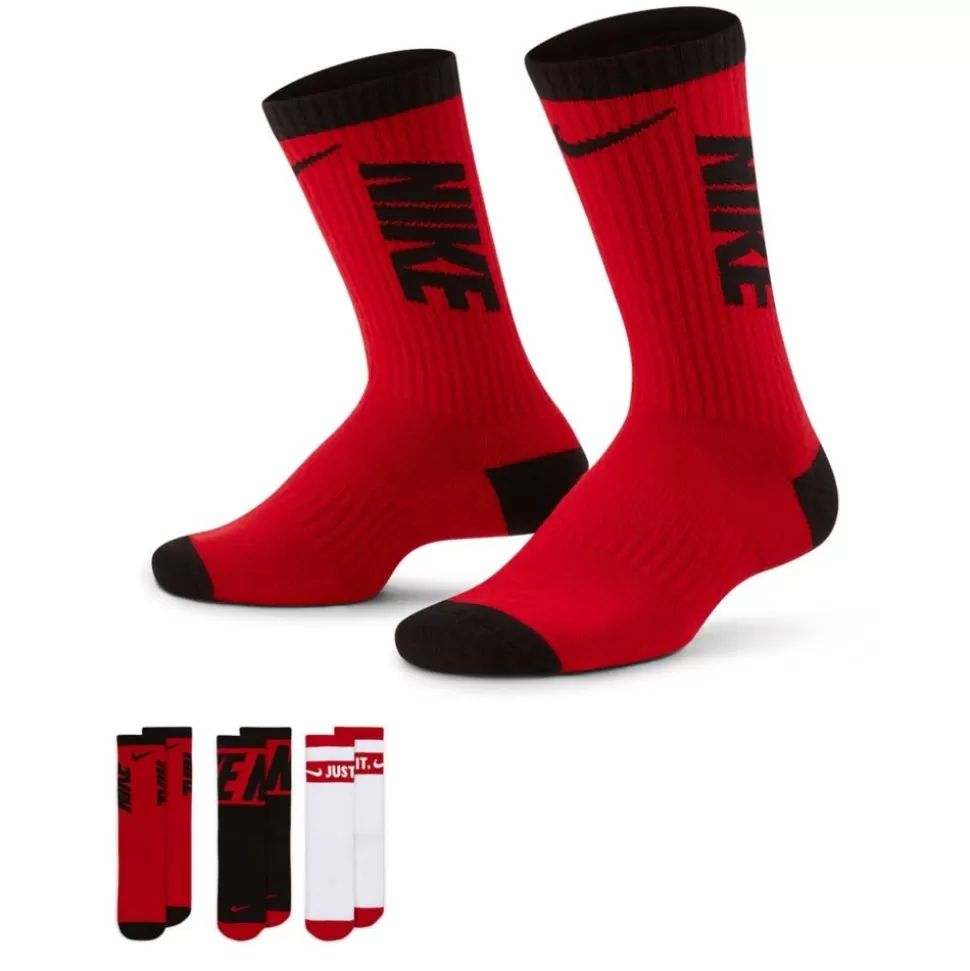 NIKE Accessories^ Boys Graphic Crew Socks 3 Pairs