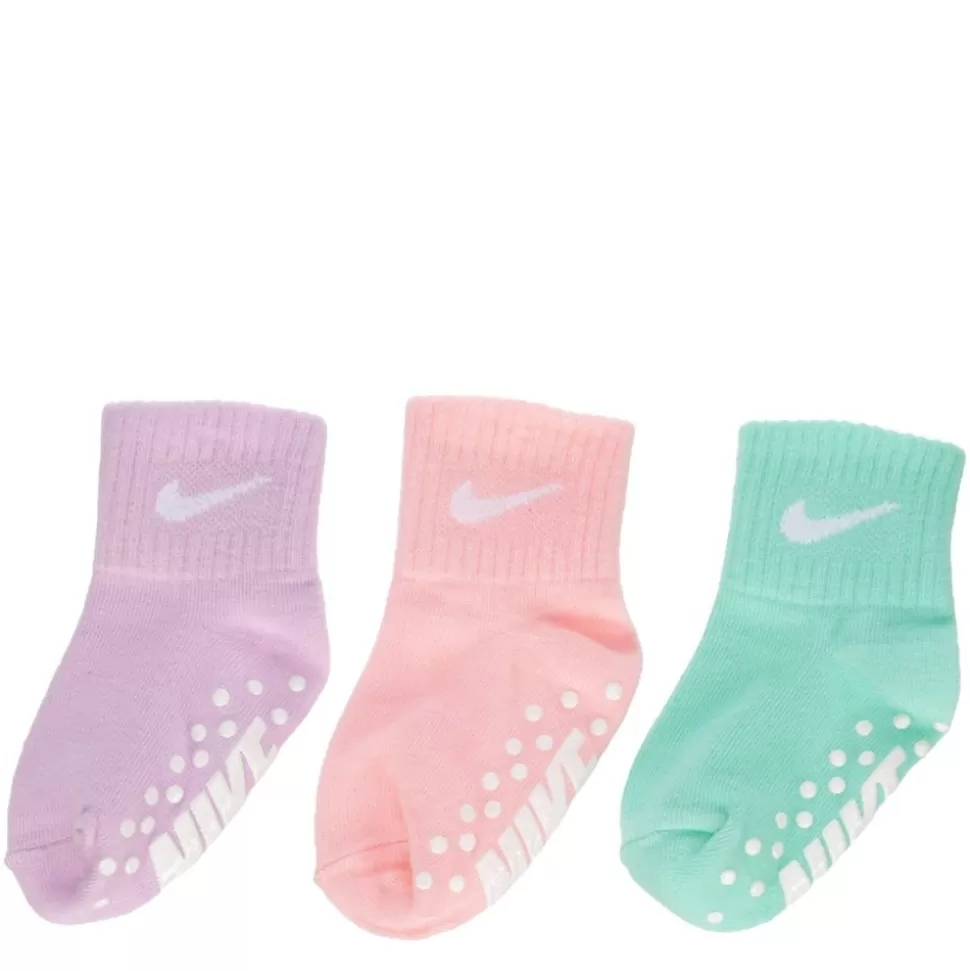 NIKE Accessories^ Girls Ankle Socks With Grips 3 Pairs