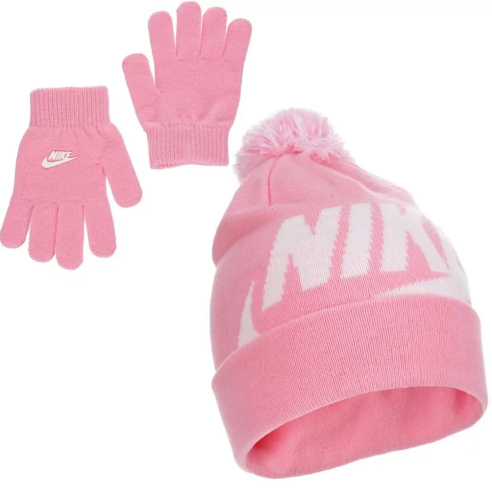 NIKE Accessories^ Girls Swoosh Pom Beanie Set