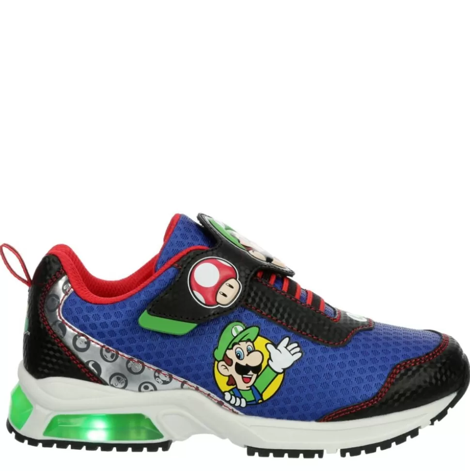 NINTENDO Character Shoes^ Boys Little Kid Mario Luigi Light Up Sneaker