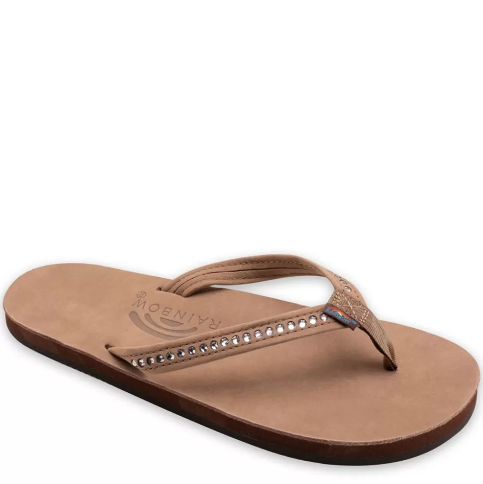 Women RAINBOW SANDALS Flat Sandals^ Womens Crystal Collection Flip Flop Sandal