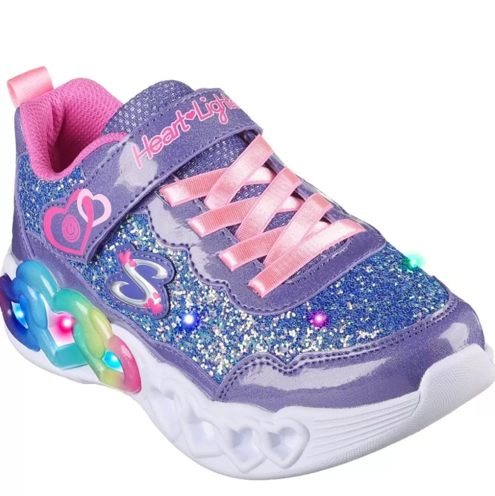 SKECHERS Casual Shoes^ Girls Infinite Heart Lights Light Up Sneaker