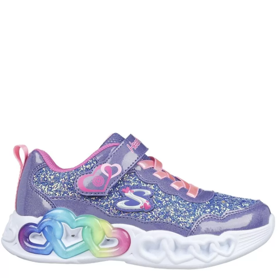 SKECHERS Casual Shoes^ Girls Infinite Heart Lights Light Up Sneaker